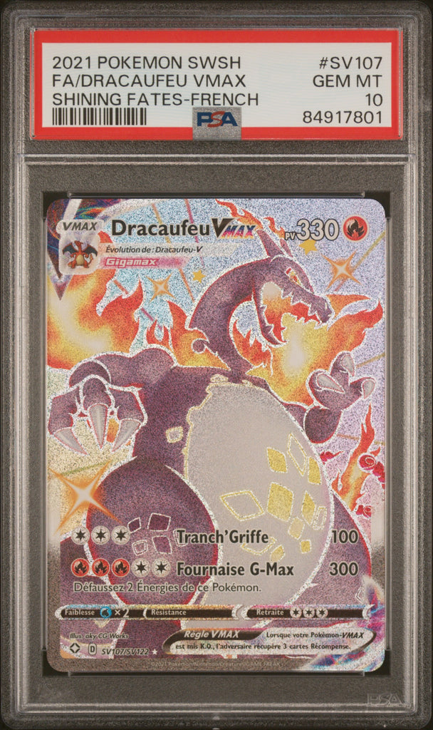 Dracaufeu VMAX SV107 – Destinées Radieuses (Shining Fates) FR - PSA 10