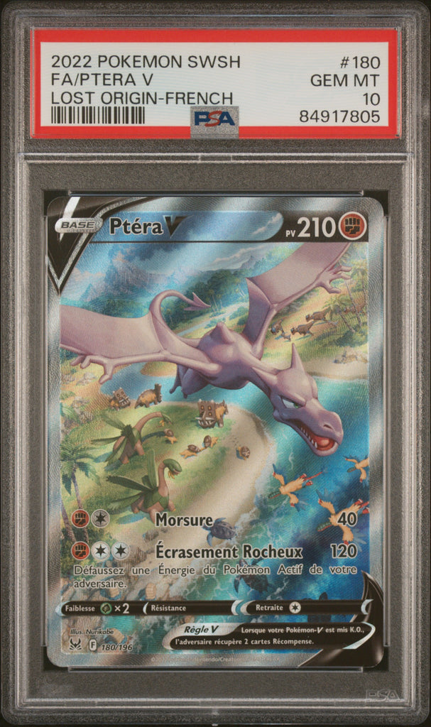 Ptera V FA #180 – Pokémon Fr - PSA 10